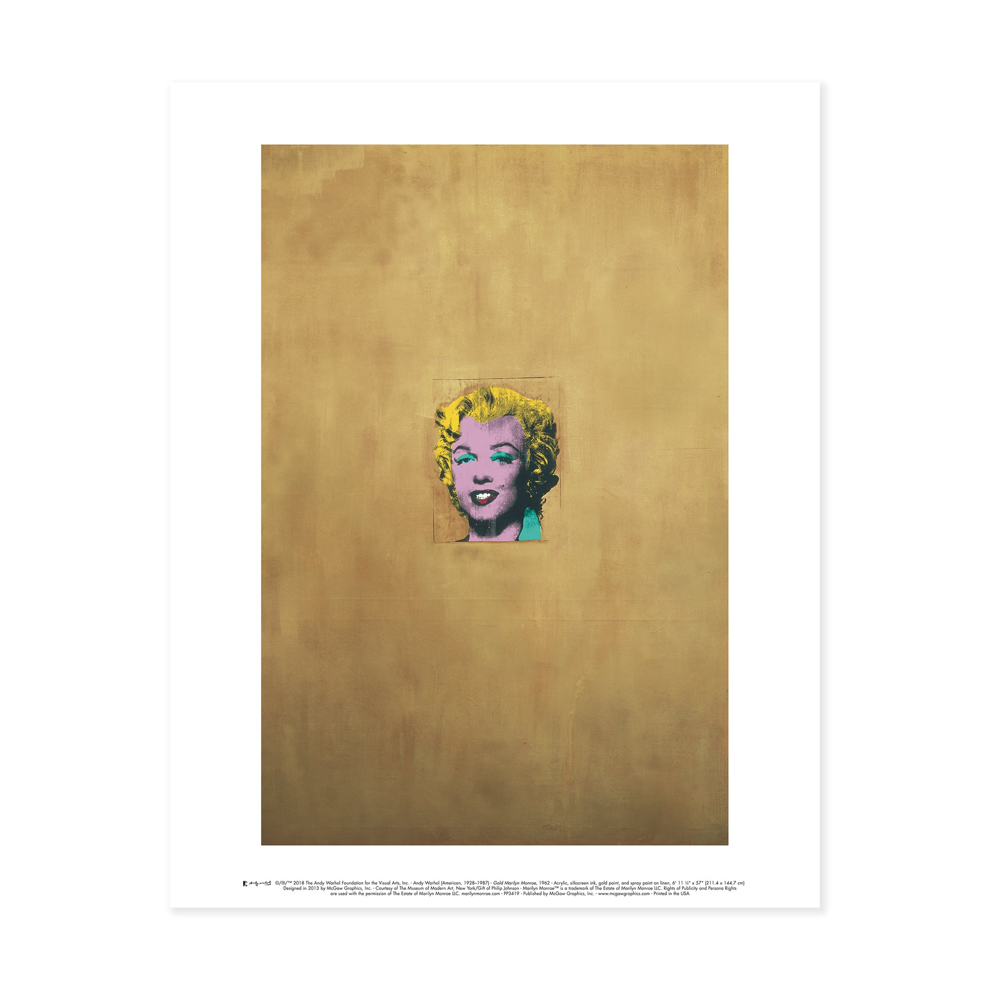 Andy Warhol: Gold Marilyn Monroe Print – MoMA Design Store