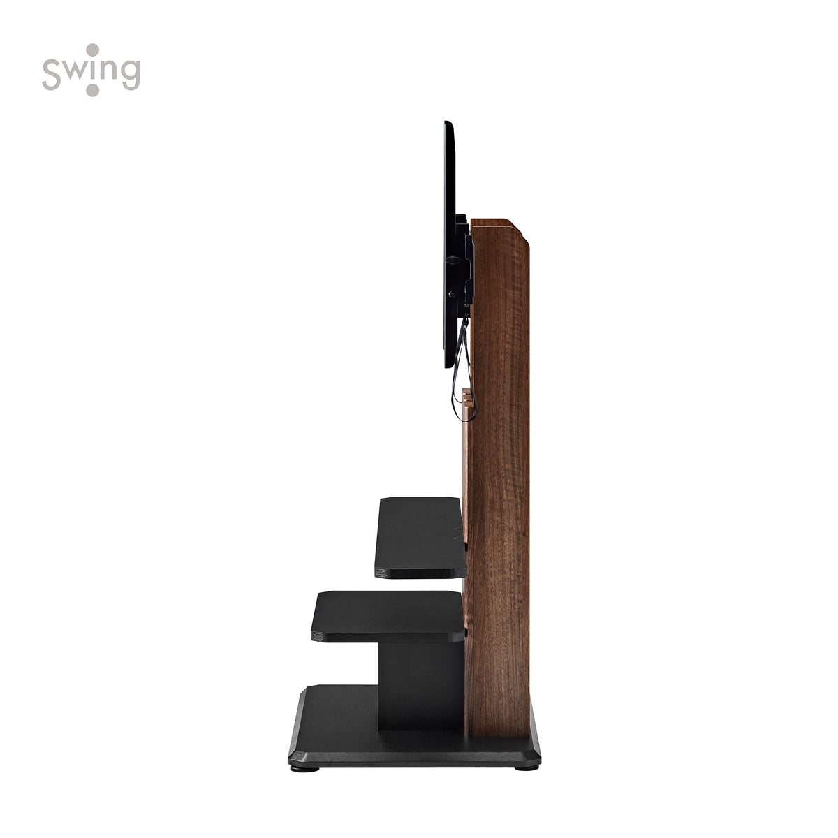 自立式テレビスタンド-WS-C690-ダークブラウン – asahiwood