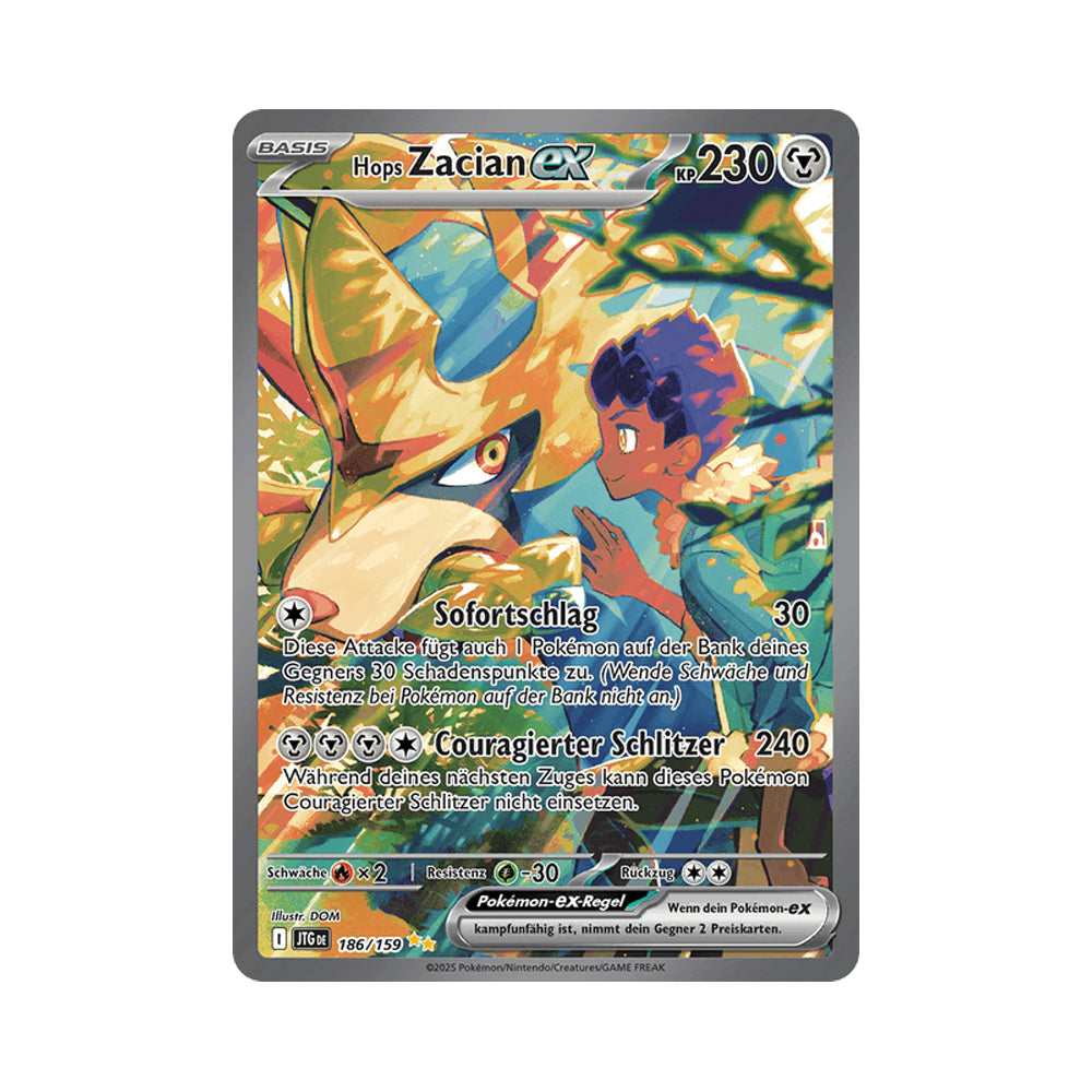 2025 Pokemon JTG-EN - Hop's Zacian ex #186 - Journey Together