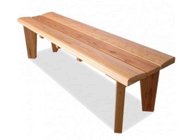 杉のベンチ65 Rin❕座面は杉の模様が綺麗、脚は丸太風 杉のベンチ65