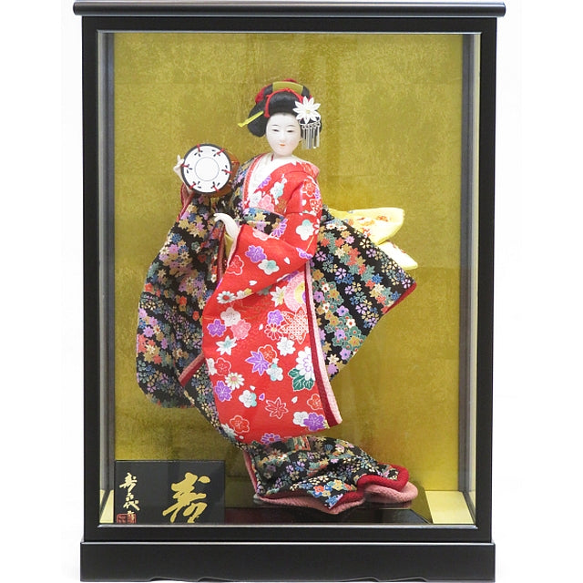 尾山人形 寿 正絹鼓舞 6号ケース入り – スガ人形店