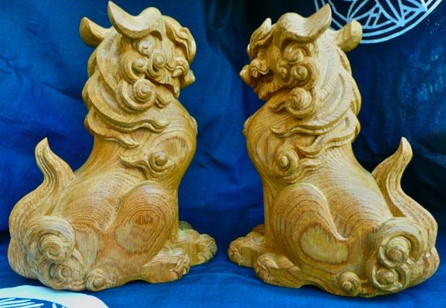 九谷焼き 狛犬 獅子 アンティーク骨董品18cm - メルカリ