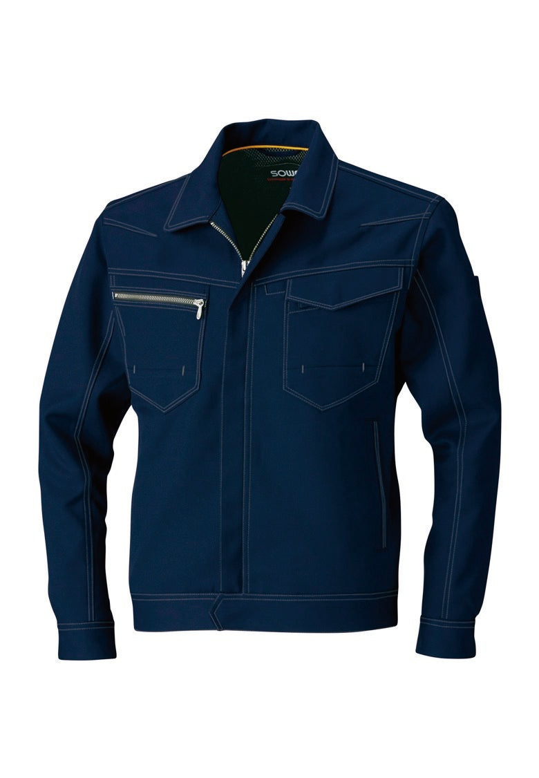 SOWA 9663 桑和 ストレッチ制電JIS T8118適合品 裏綿ジャケット【秋冬