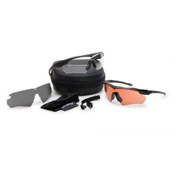 ESS Crossbow Suppressor Safety Glasses 2X+ Kit Black Frames Clear