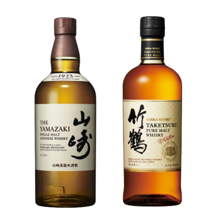 山崎＆白州 シングルモルトウイスキー 各700ml、飲み比べ2本セット