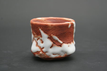 加藤豊久／鼠鬼志野ぐい呑／昭24 加藤豊久／鼠鬼志野ぐい呑／昭24