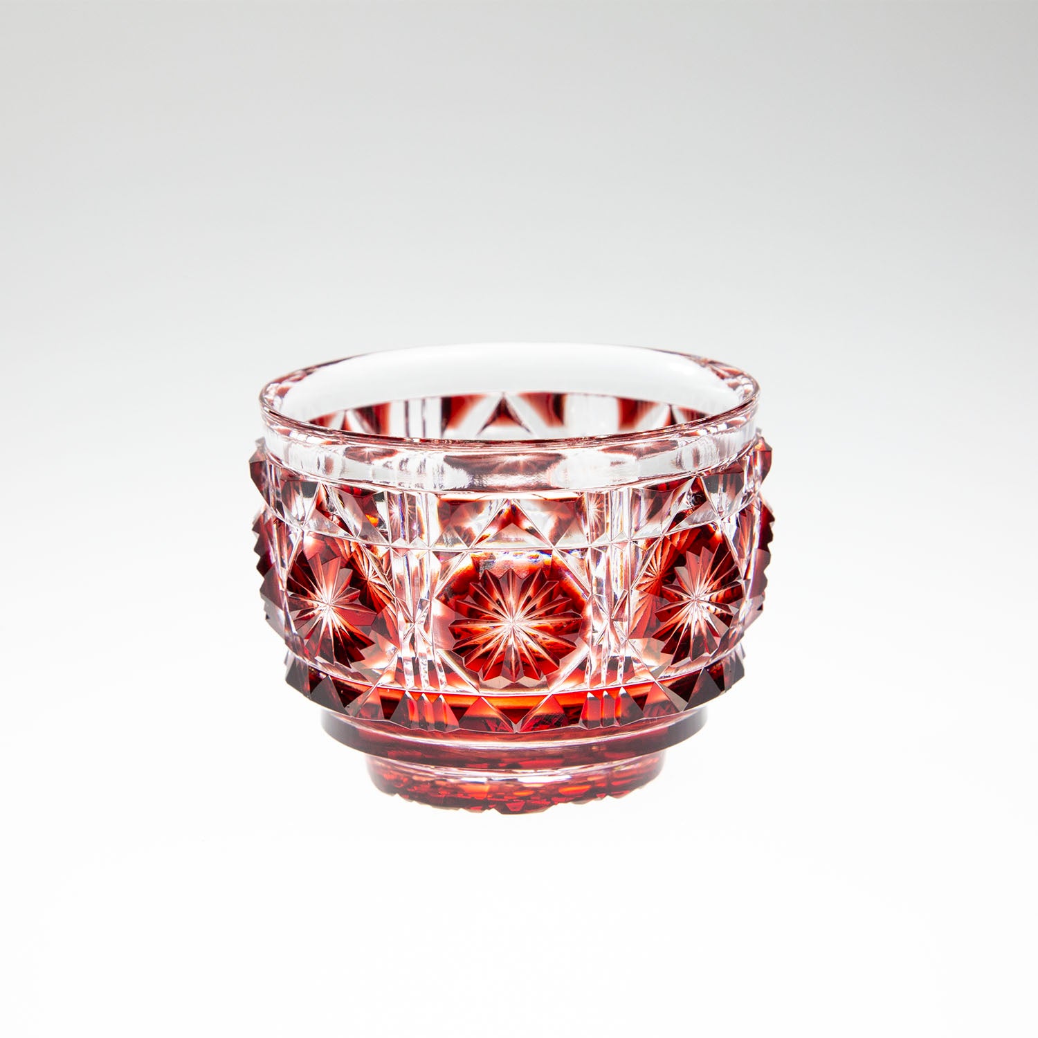 島津薩摩切子】復元 猪口(大) cut18 – ㈱島津興業 島津薩摩切子