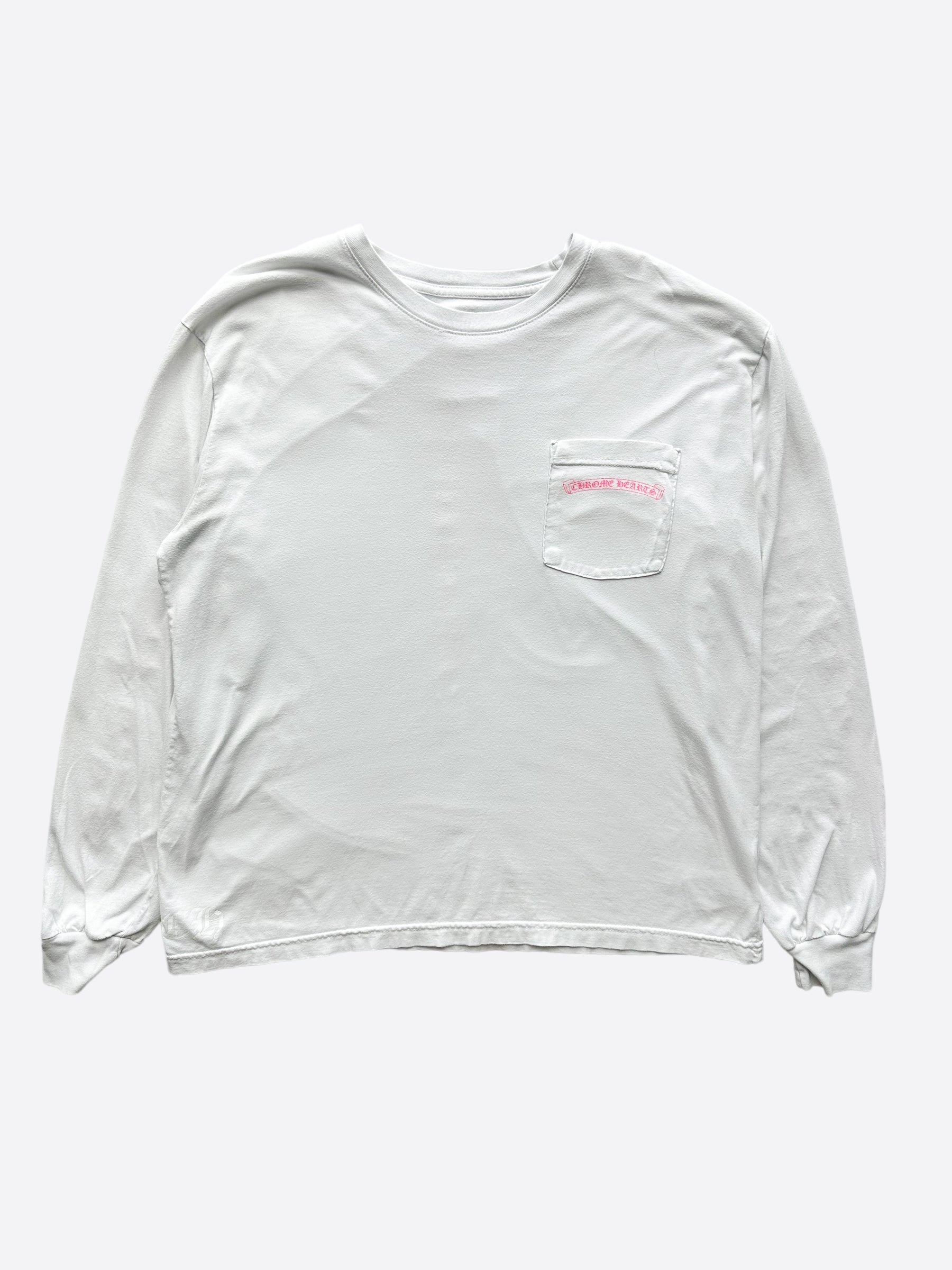 Chrome Hearts White & Pink Made In Hollywood Longsleeve T-Shirt