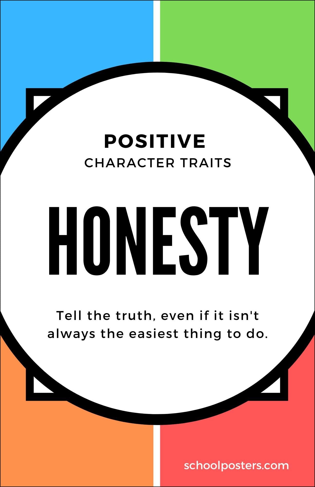 Elementary Character Honesty Poster – SchoolPosters.com LLC