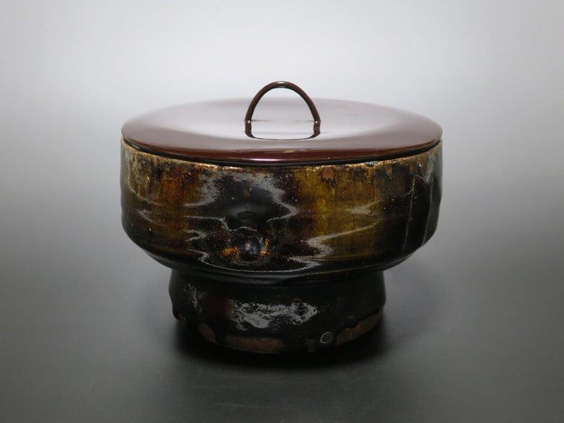 仙遊洞 瀬戸焼 飴釉 水指