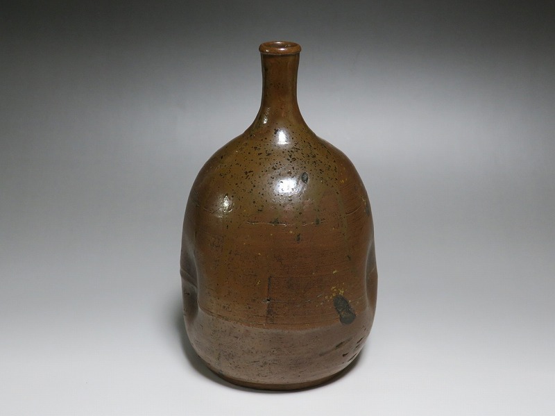 古丹波栗皮釉へそ利き徳利