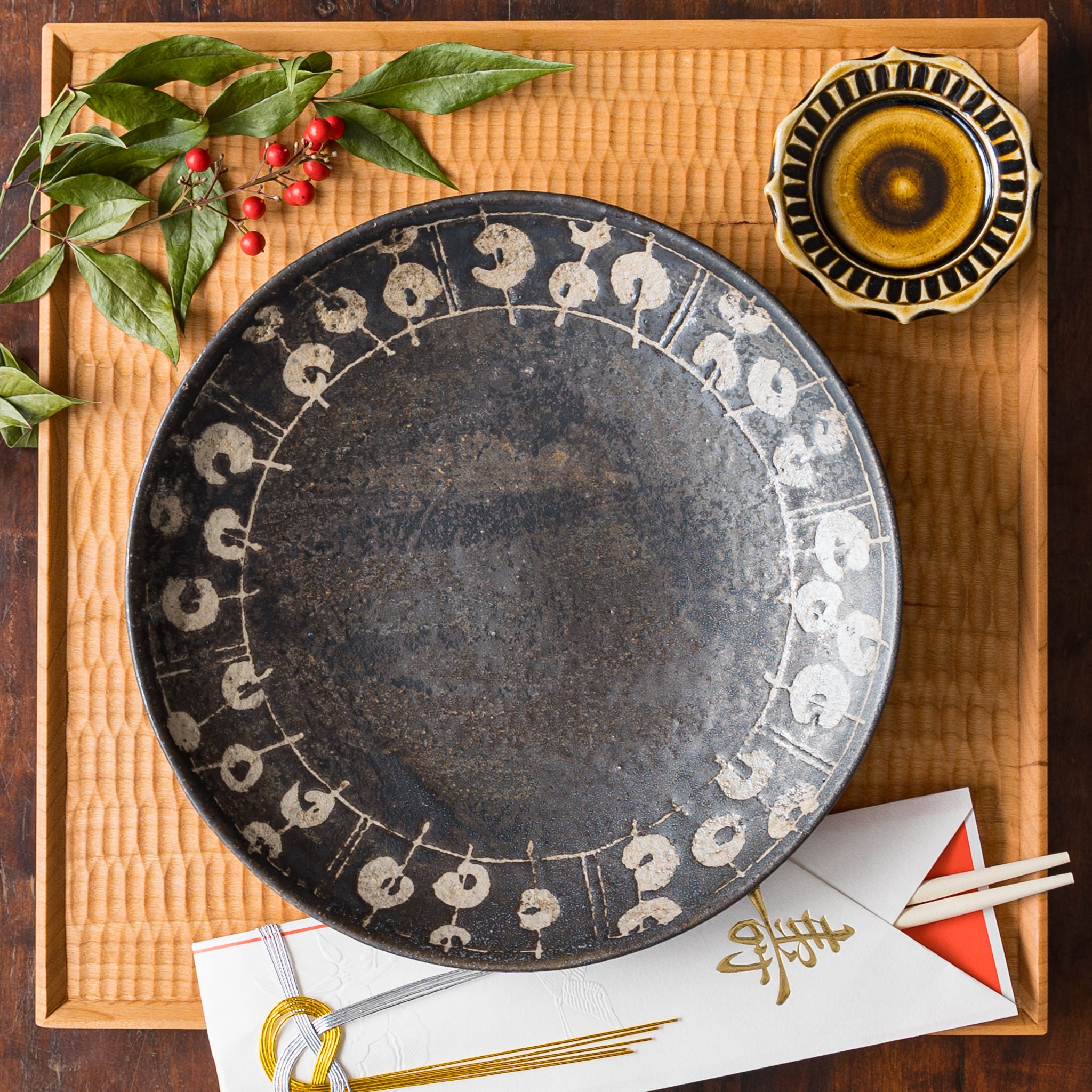 ✤陶芸 作品✤ 楽焼き オブジェ KIMONO 和モダン 作品 インテリア