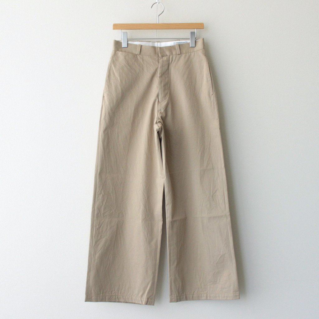 CHINO CLOTH PANTS WIDE #KHAKI [63602] _ YAECA | ヤエカ – ciacura