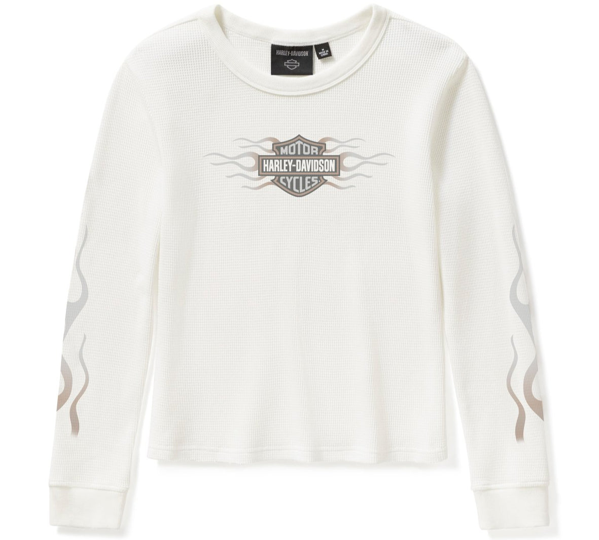 Harley-Davidson Women's Vintage Flames Thermal Long Sleeve Shirt