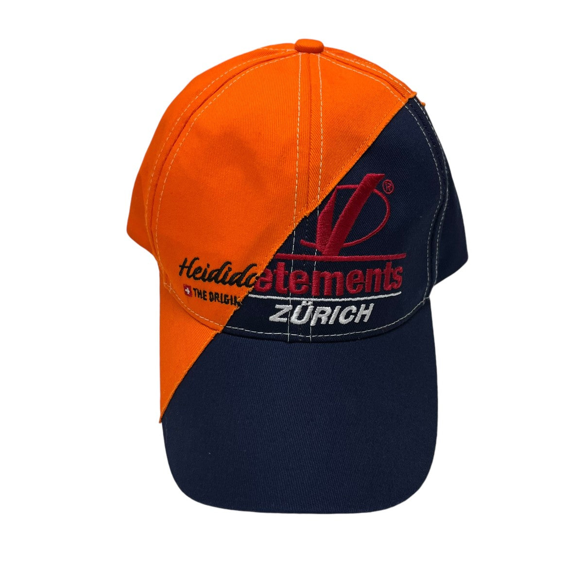 VETEMENTS(ヴェトモン) キャップ オレンジ×ネイビー｜【公式】カインド