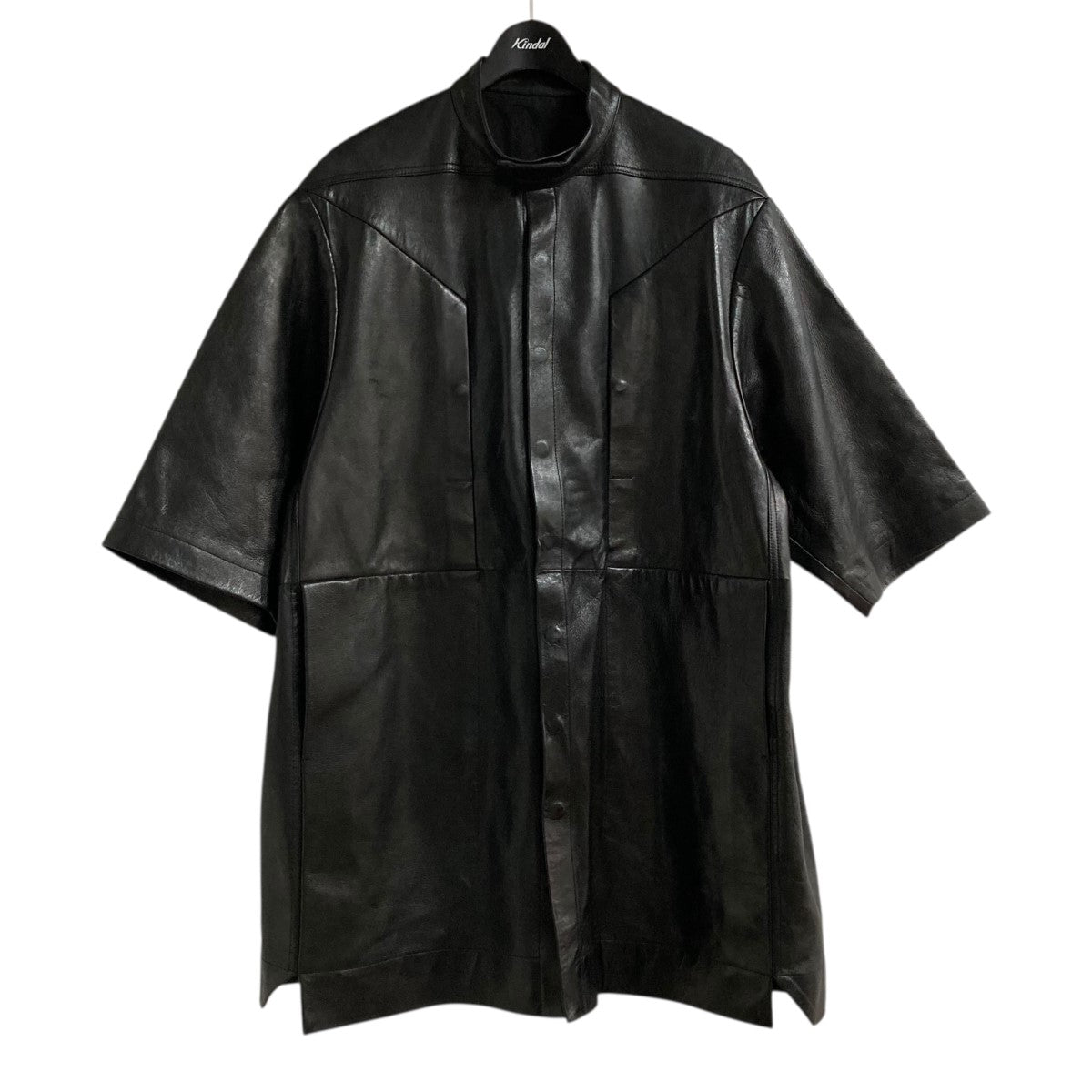 RICK OWENS(リックオウエンス) レザーシャツジャケット ブラック