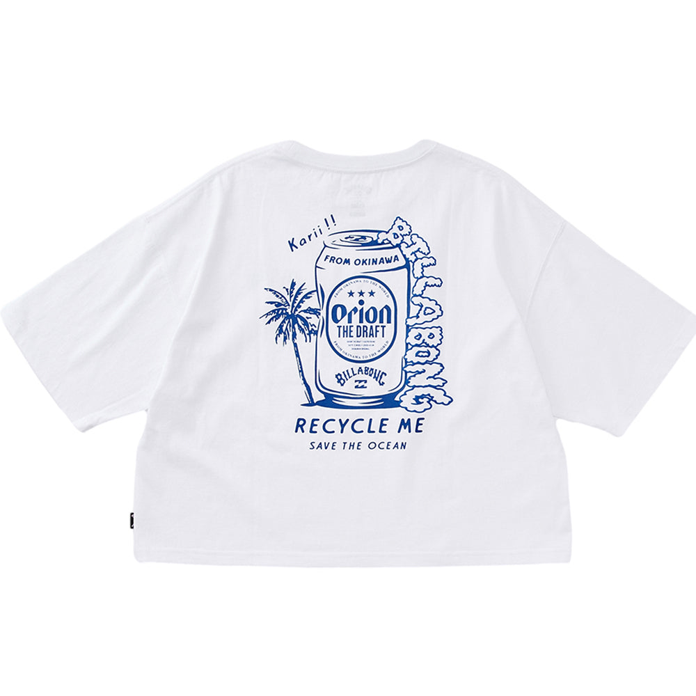 BILLABONG × ORION】ルーズクロップドTシャツ RECYCLE ME （ホワイト