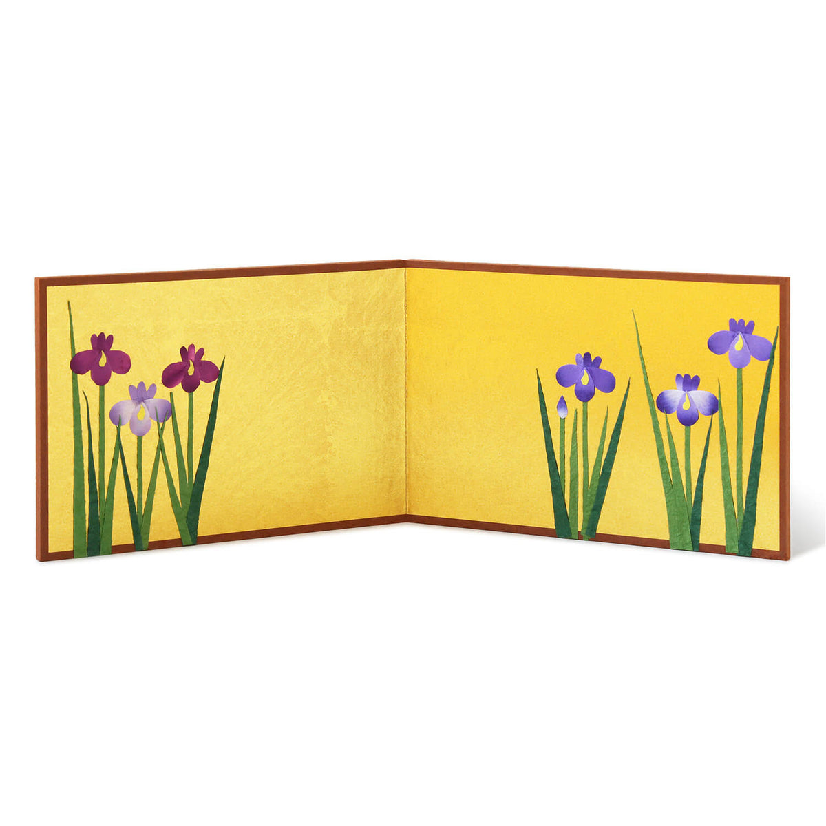 刺繍 屏風間仕切り パーテーション 菖蒲（あやめ）八つ橋（やつはし