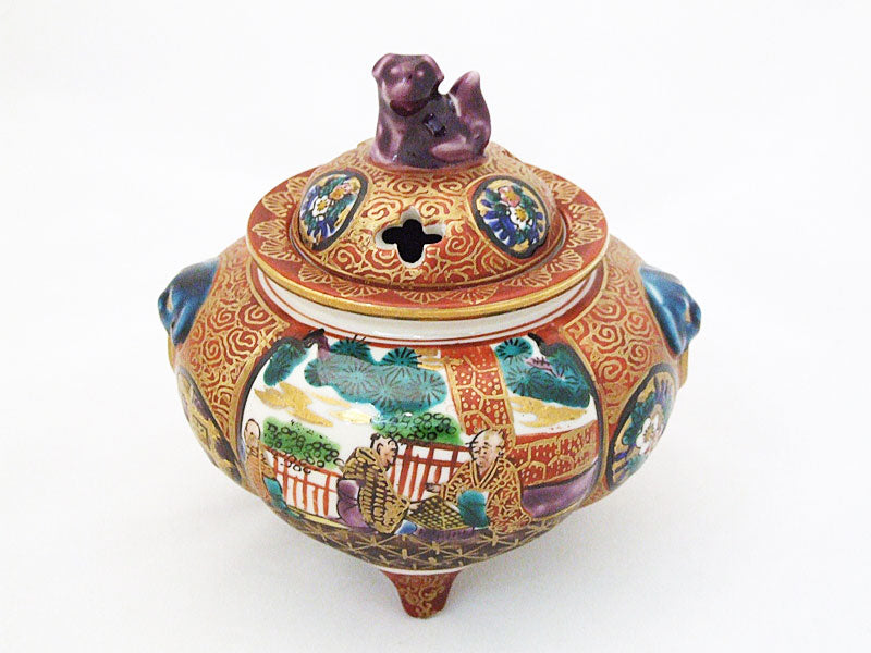 k553 九谷 香炉 三つ足 九谷焼 シーサー k553 九谷 香炉 三つ足 九谷焼