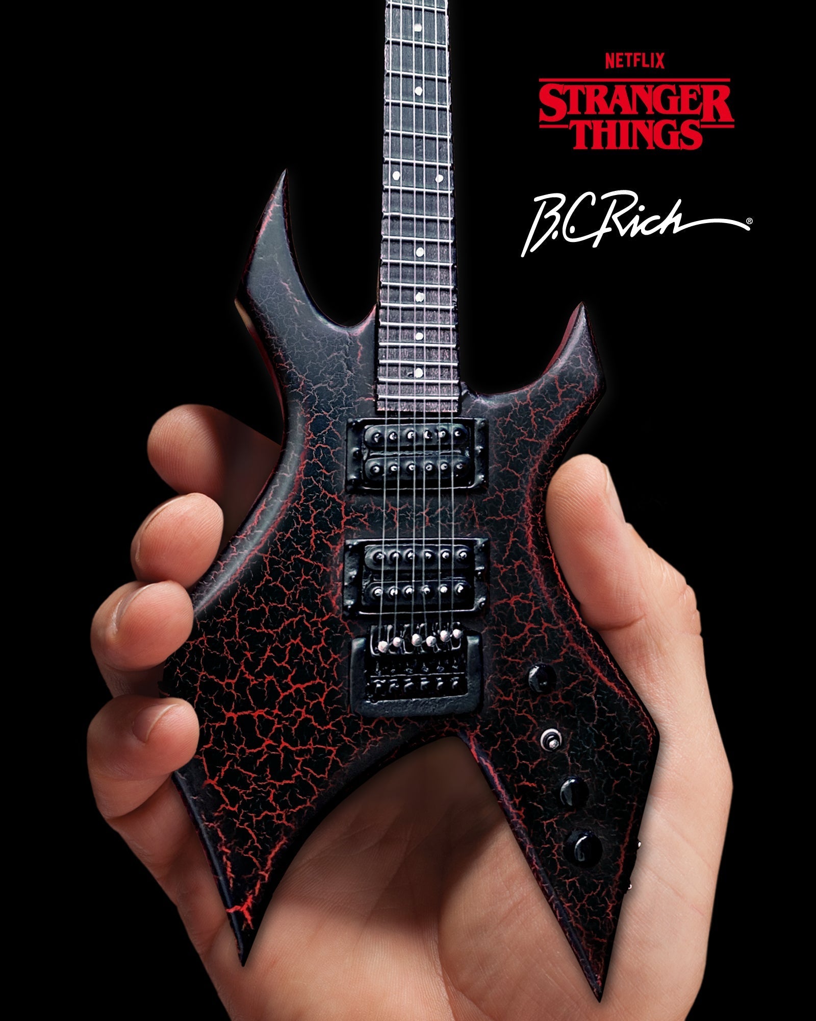 OFFICIAL STRANGER THINGS® EDDIE'S GUITAR B.C. RICH® NJ WARLOCK® MINI G