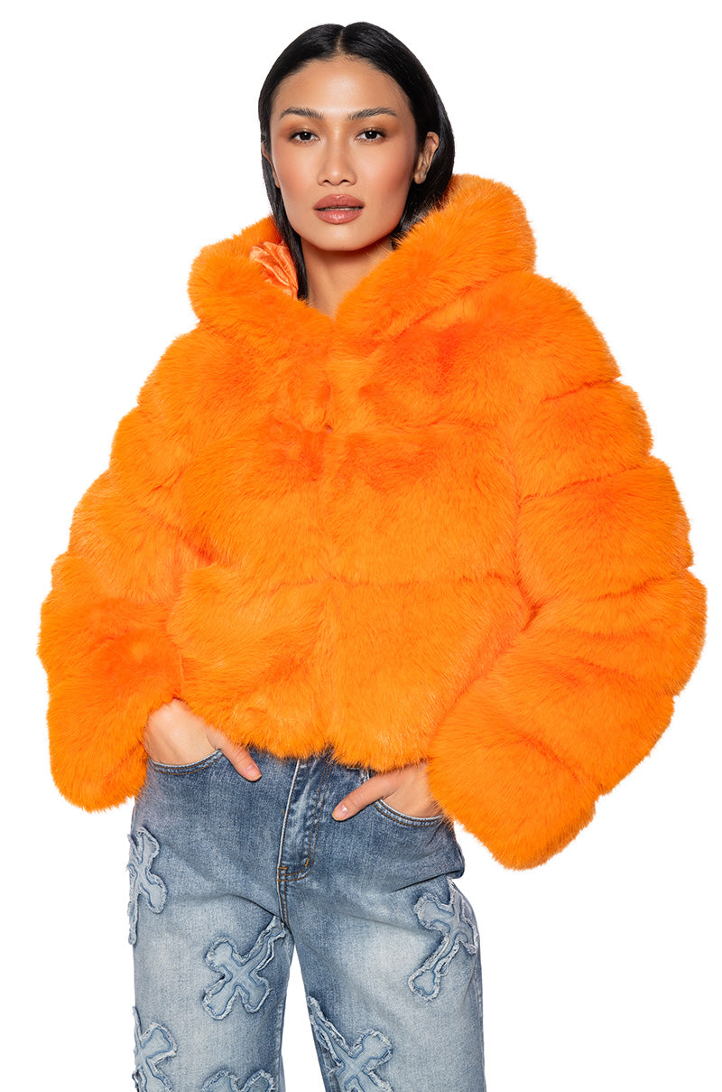 AVI FAUX FOX FUR COAT – AKIRA