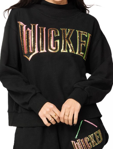 Queen Of Sparkles Licensed Black 'Wicked' Logo Sweatshirtt – Dash
