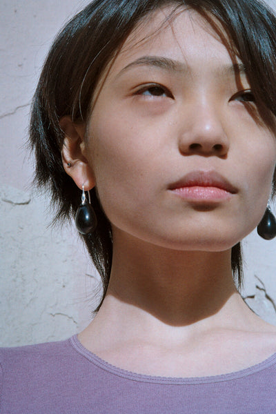 Gota Maxi earrings - Black – Sisi Joia