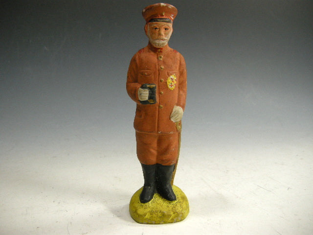 小西陶古 備前焼 東郷元帥像 置物 東郷平八郎 陶像 細工物 陶器人形 日