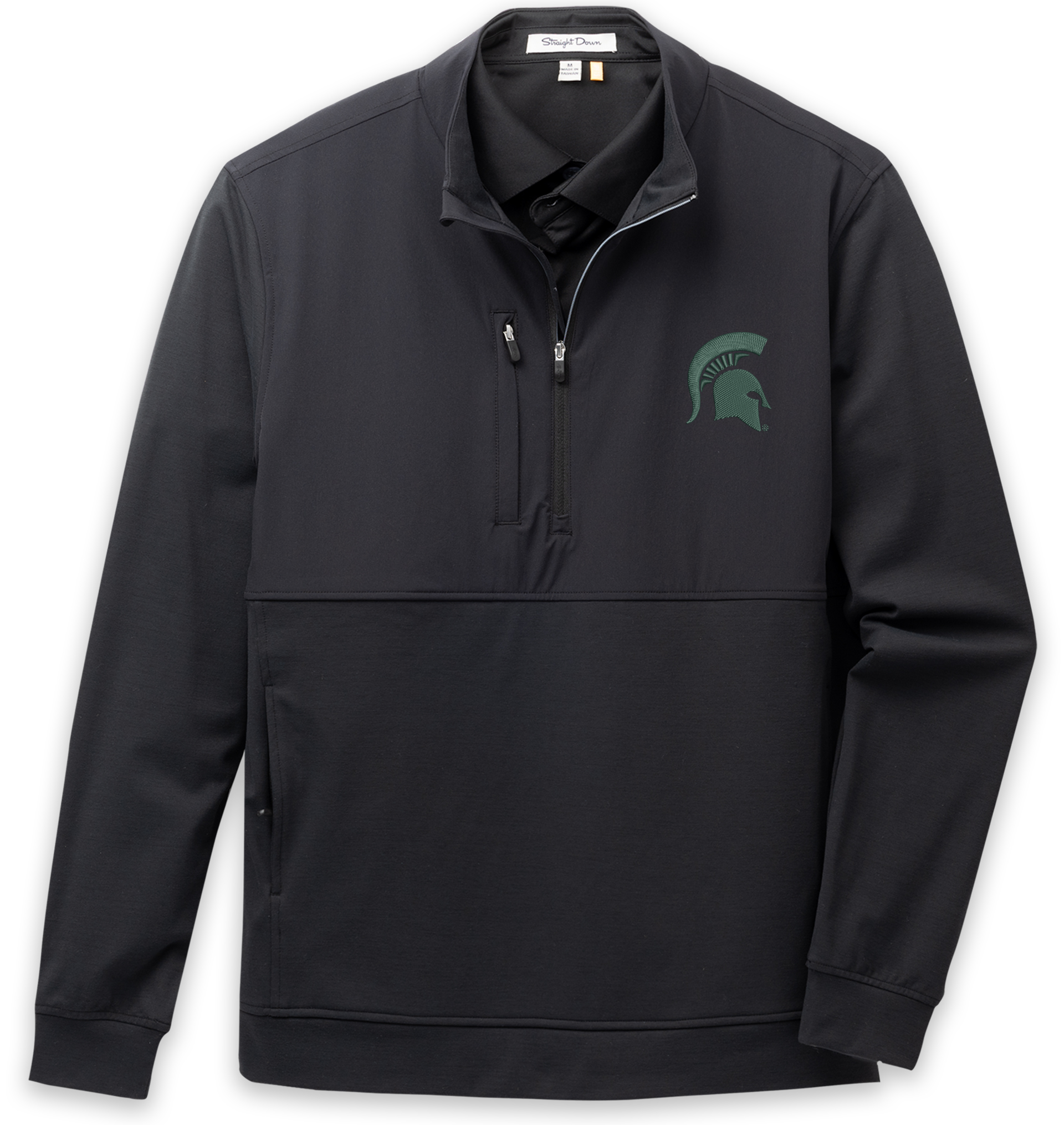 MSU Straight Down Harding Hybrid Quarter-zip