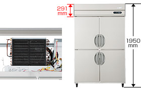 業務用】 福島工業冷蔵庫 センターフリータイプ 単相100V URN-120RM3-F