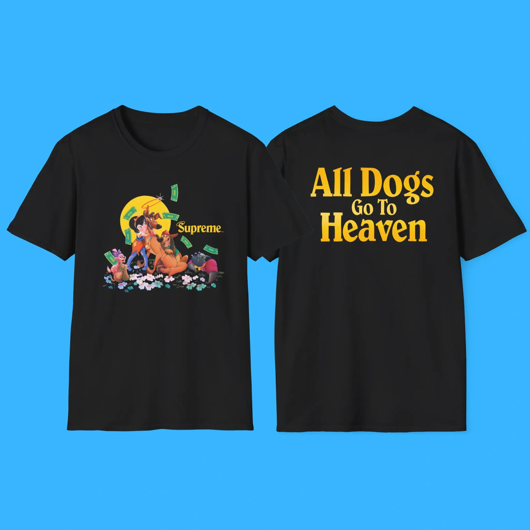 Supreme All Dogs Go To Heaven Shirt - Supreme FW25 Tee - FunnyT