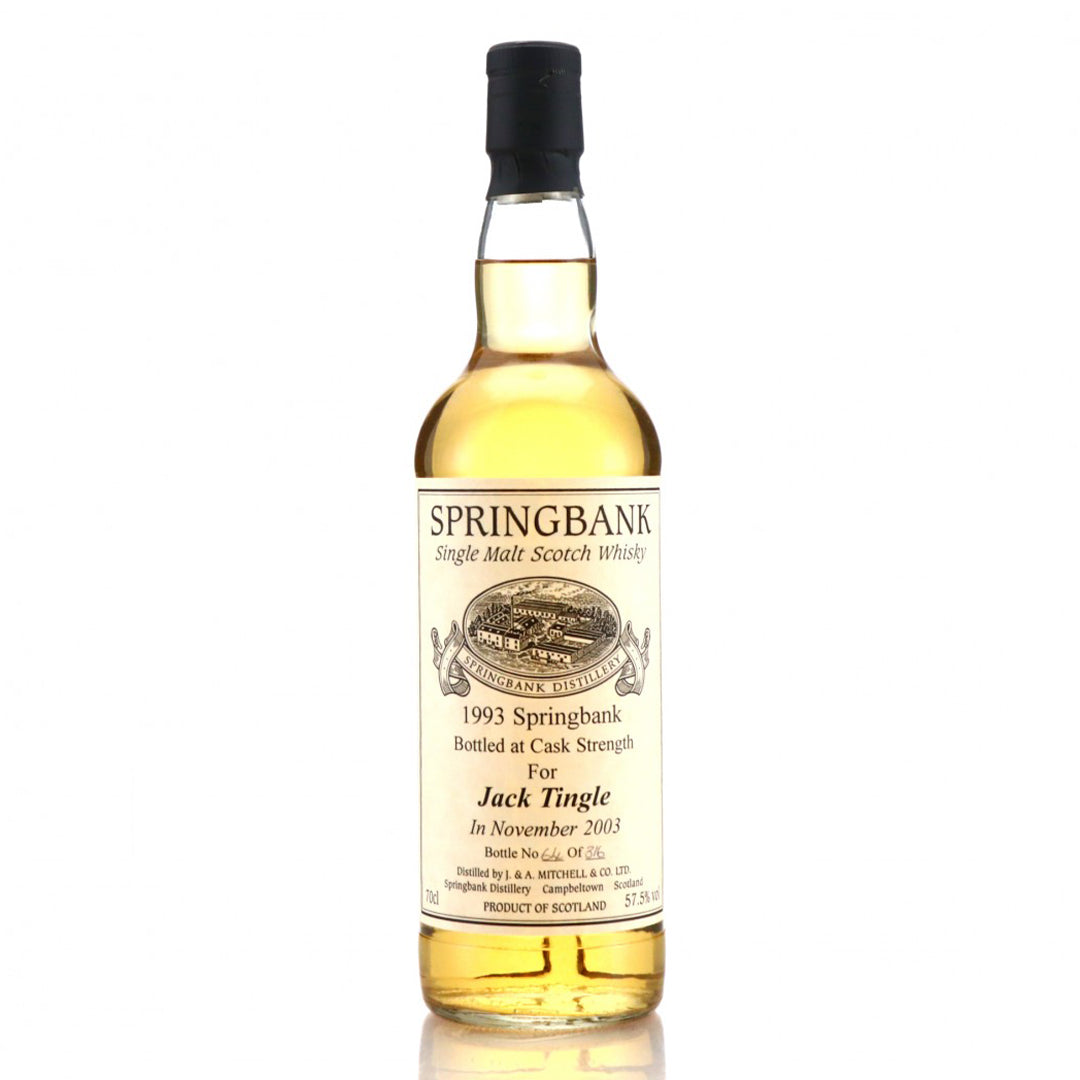 Springbank スプリングバンク 1993 プライベートカスク / Jack Tingle