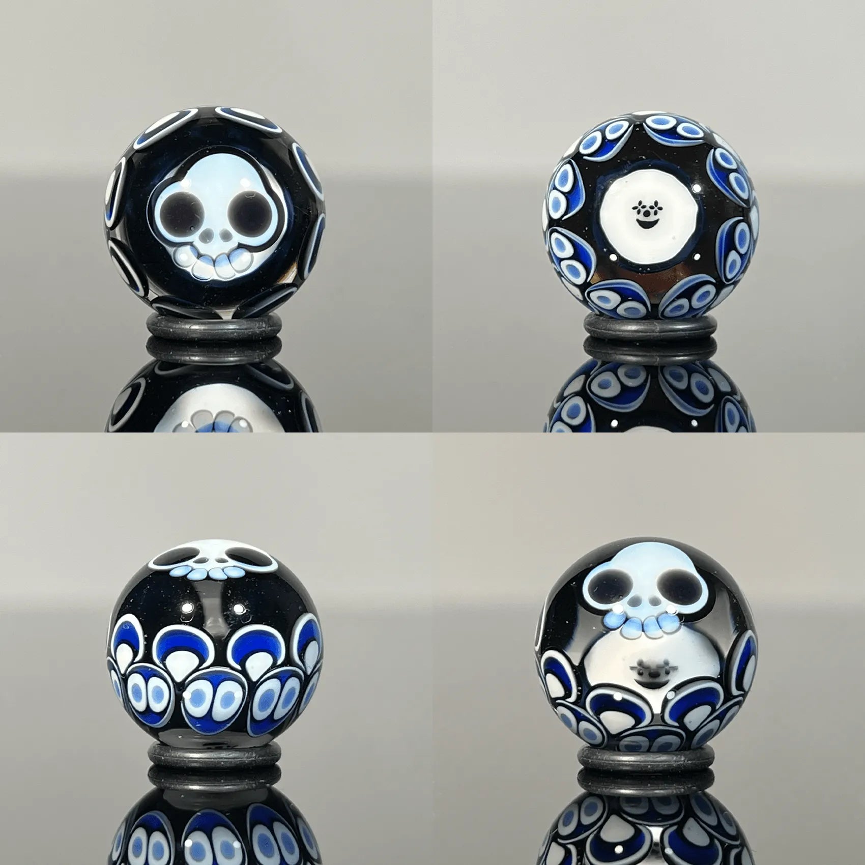 Lil Bear Glass - 2024 18mm Milli w/ Dotstack Skull Marble – Vape