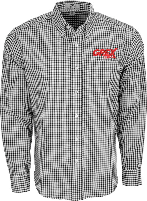 Vantage Easy-Care Gingham Check Shirt with your logo | Thread Logic