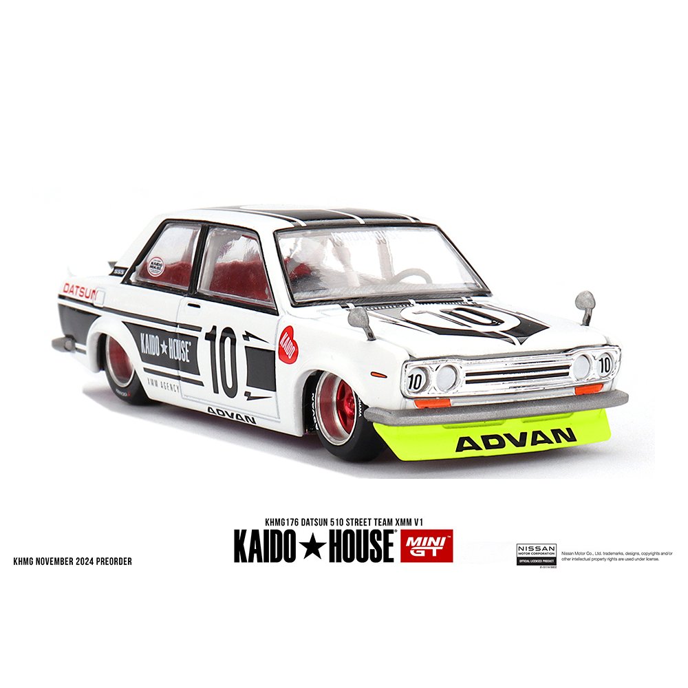 Kaido House x Mini GT - Datsun 510 Street Team XMM V1 - White