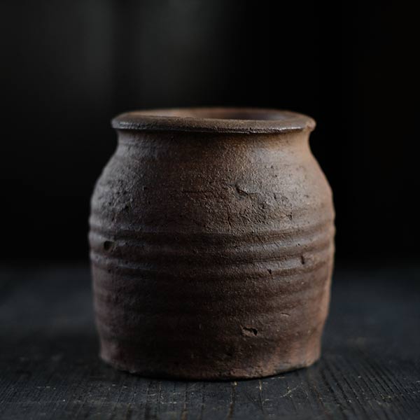 江戸期 古備前 焼締 小壺 お歯黒壺 江戸期 古備前 焼締 小壺 お歯黒壺