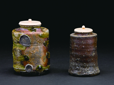 丹波焼 市野信水 信水窯 丹波茶入 8.5cm 市野信水 丹波