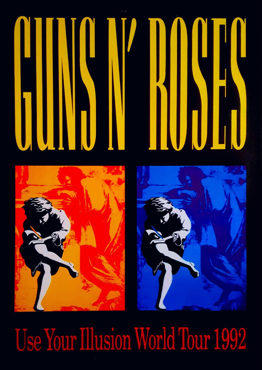 ◭☽＿Guns N' Roses Use Your Illusion World Tour Poster 1992