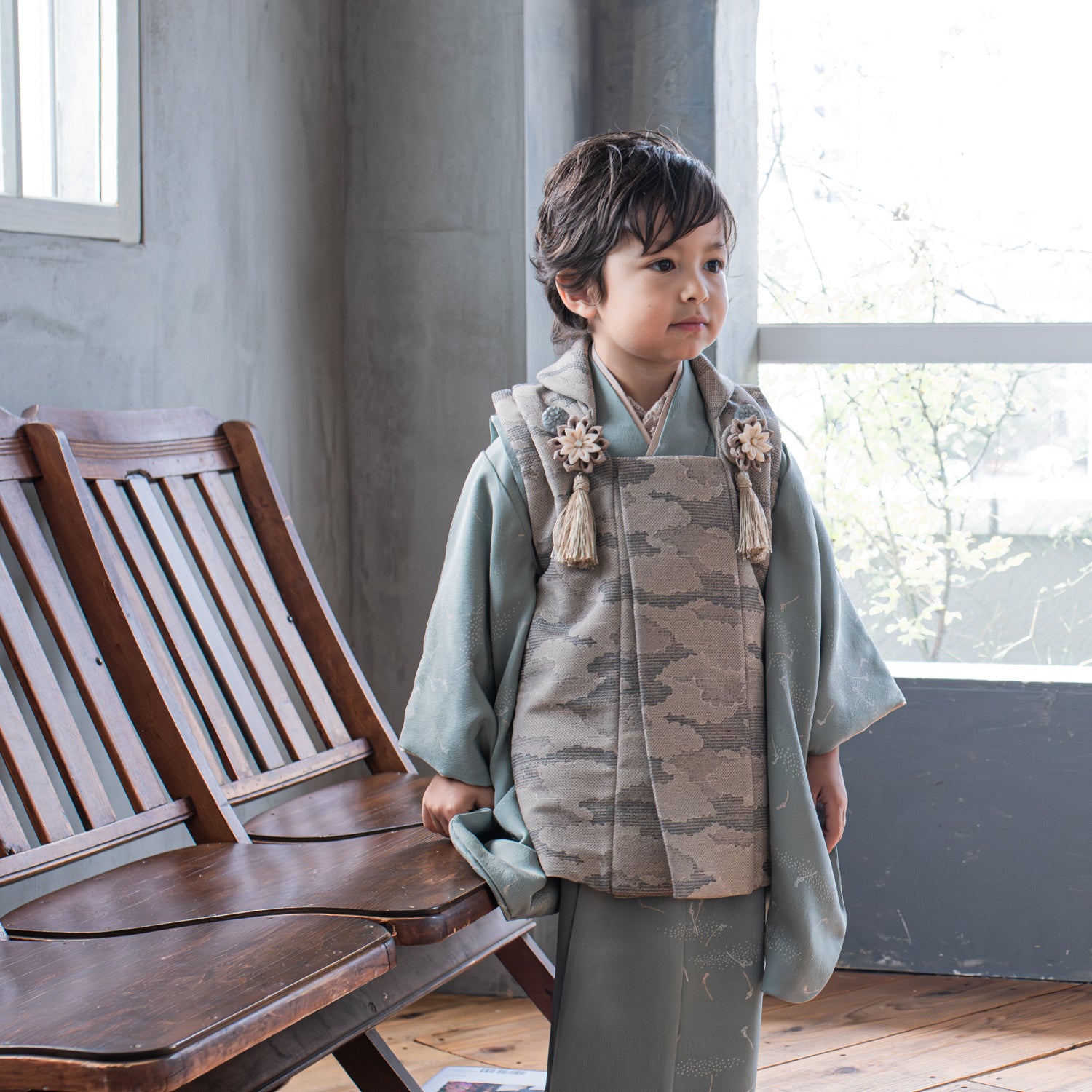 七五三 3歳 男の子 レンタル着物｜AB302 – tsukihana-つきはな-