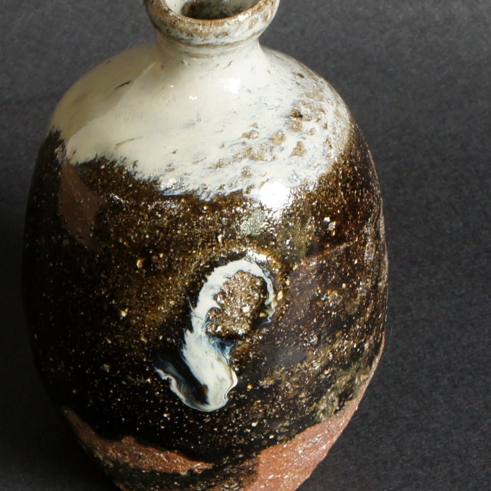 朝鮮唐津 古唐津 徳利 時代箱付 C R8434 朝鮮唐津 古唐津 徳利 時代箱