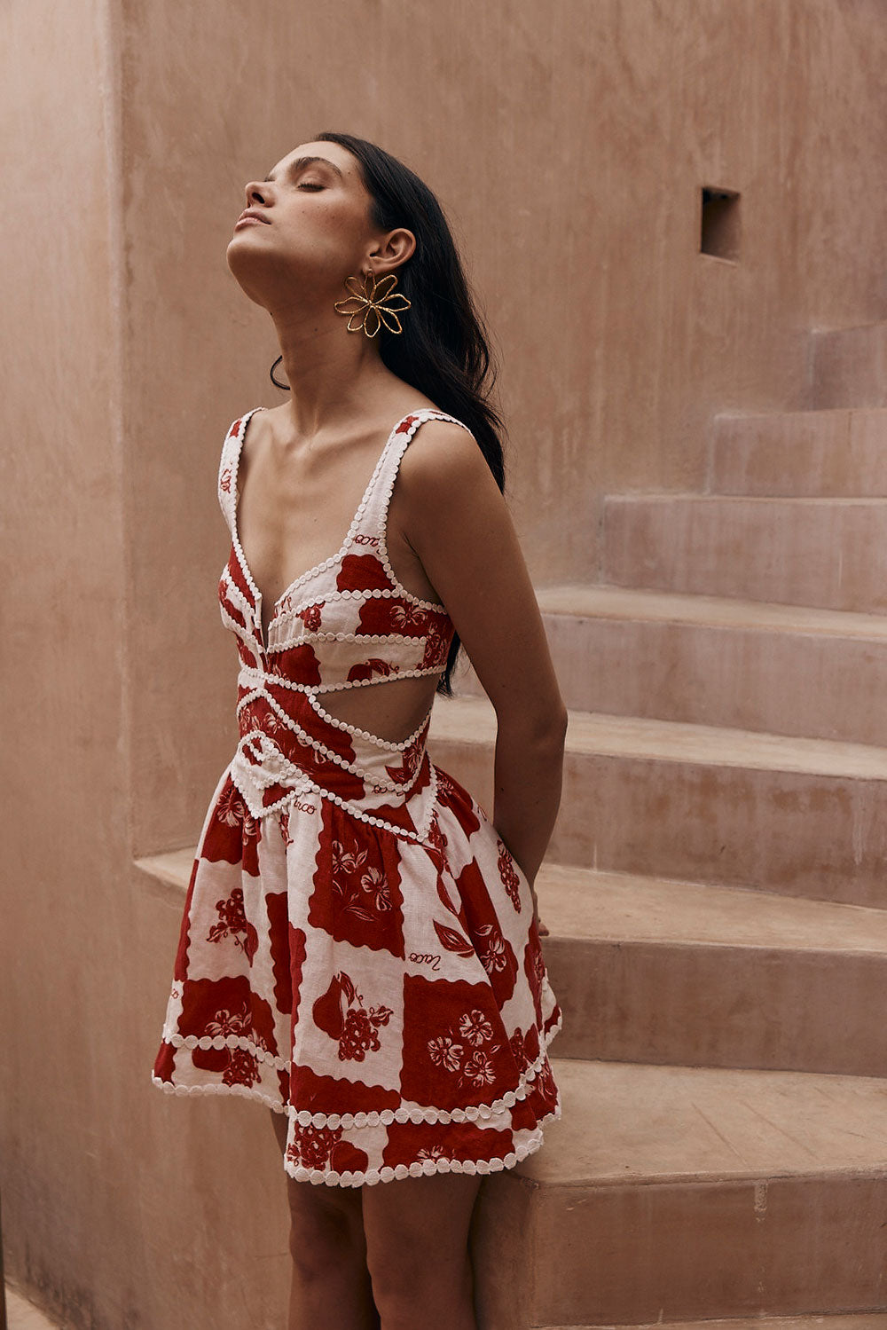 Nashi Mini Dress - Red White – SABO