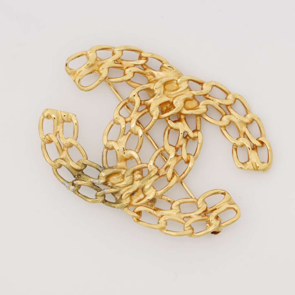 CHANEL シャネル チェーンブローチ ココマーク パール 01/P/GLD CHANEL