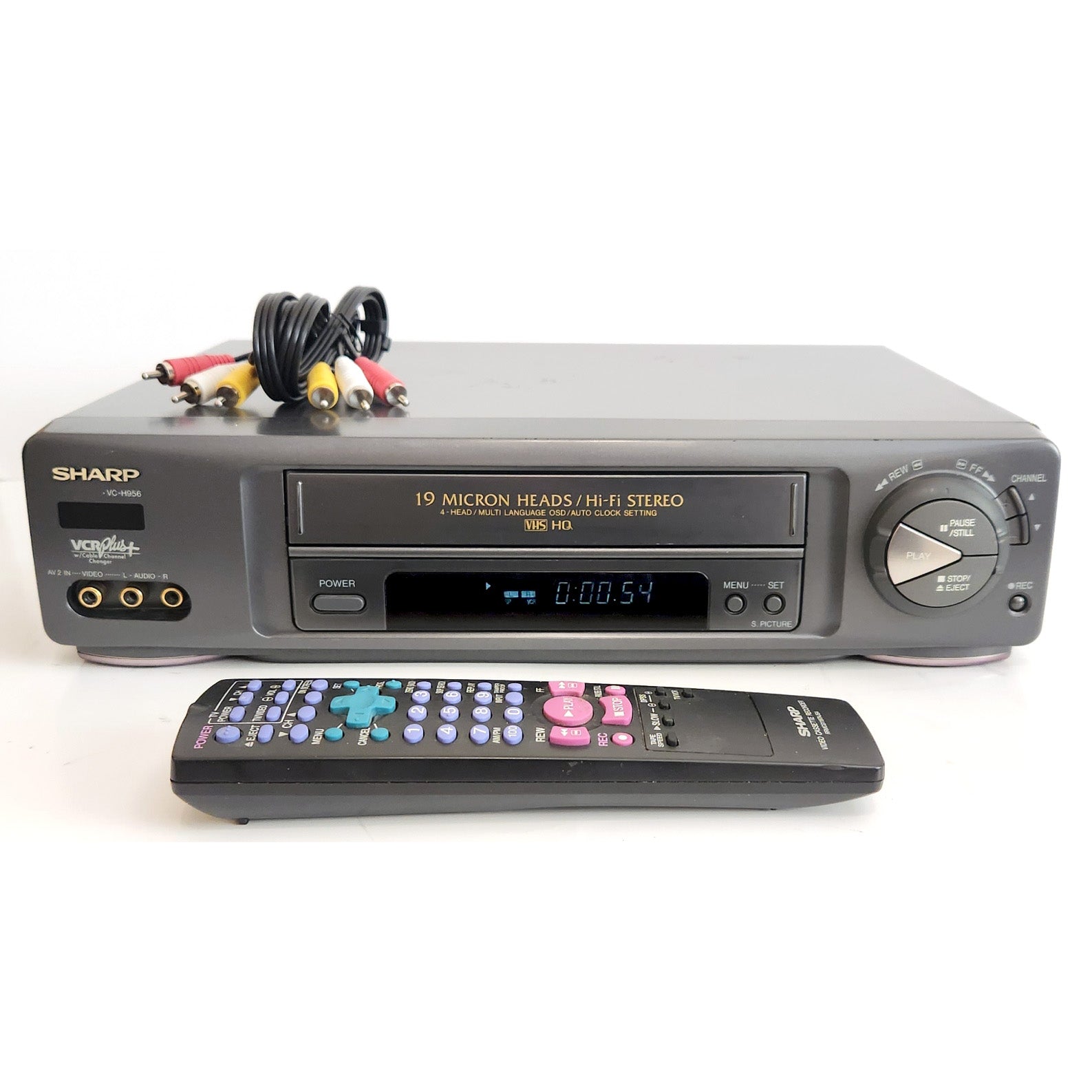Sharp VC-H956U VCR, 4-Head Hi-Fi Stereo VHS Player Recorder – VCR
