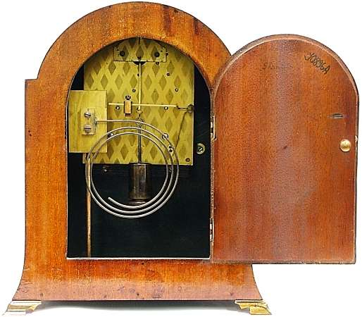 □アンティーク置時計修理 EMPIRE（英国）8日巻き 振り子時計