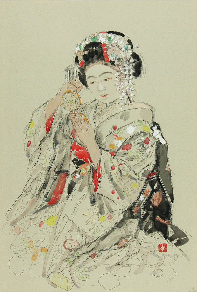 宮本三郎 さっこう（舞妓十二題集） 宮本三郎「『舞妓十二題集』