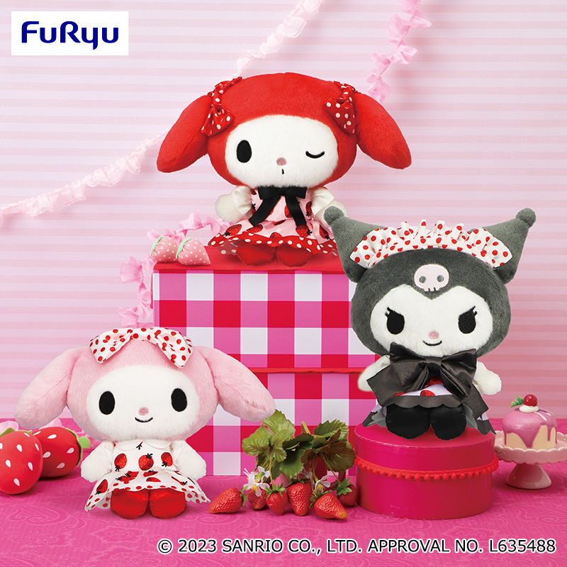 マイメロディ・クロミ いちごロリータぬいぐるみ～マイメロディ