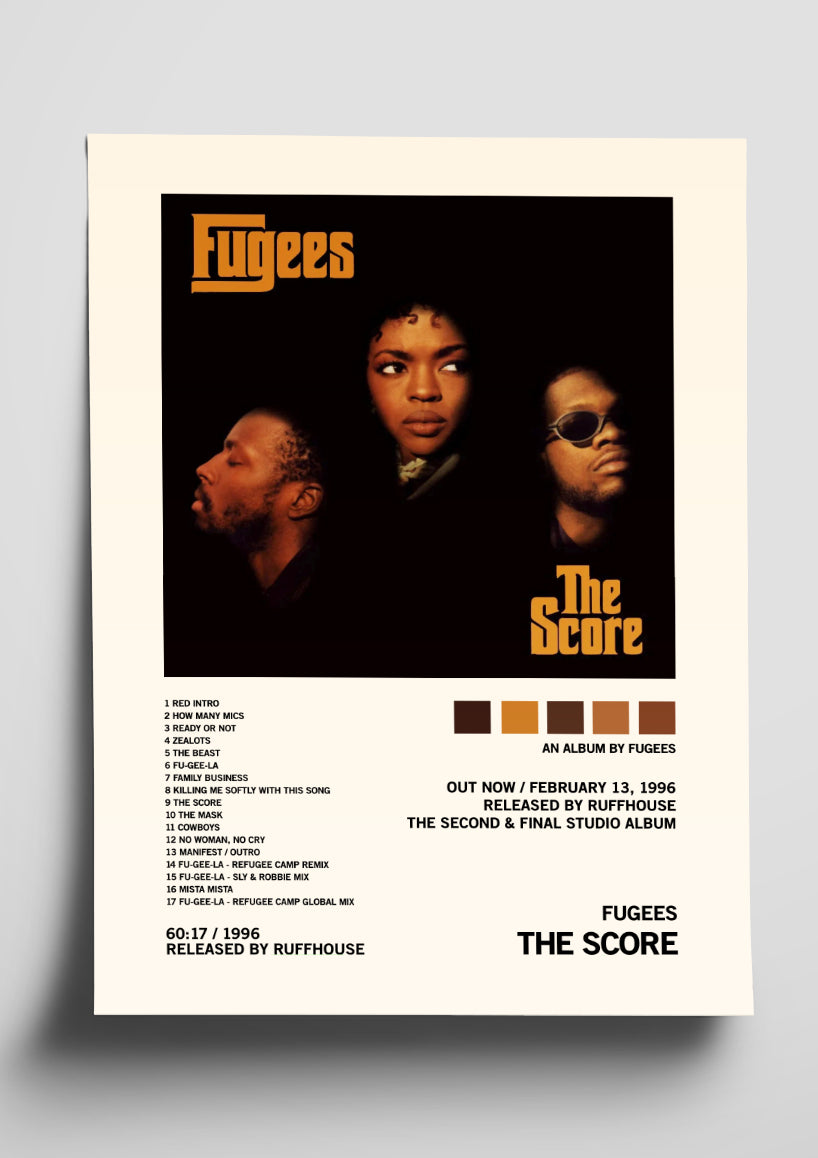 Fugees 『The Score』 ポスター フレーム付き Fugees 'The Score
