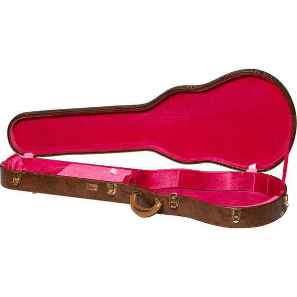 Gibson Lifton Historic 5-Latch Brown and Pink Les Paul Hardshell