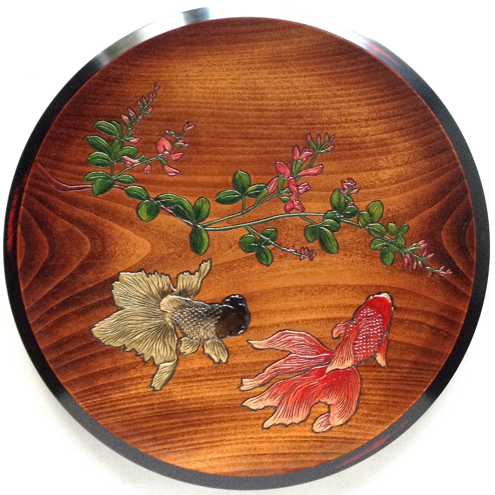 烏城彫 讃岐彫 讃岐漆器 菓子器 菓子皿 茶托 お盆 丸盆 飾