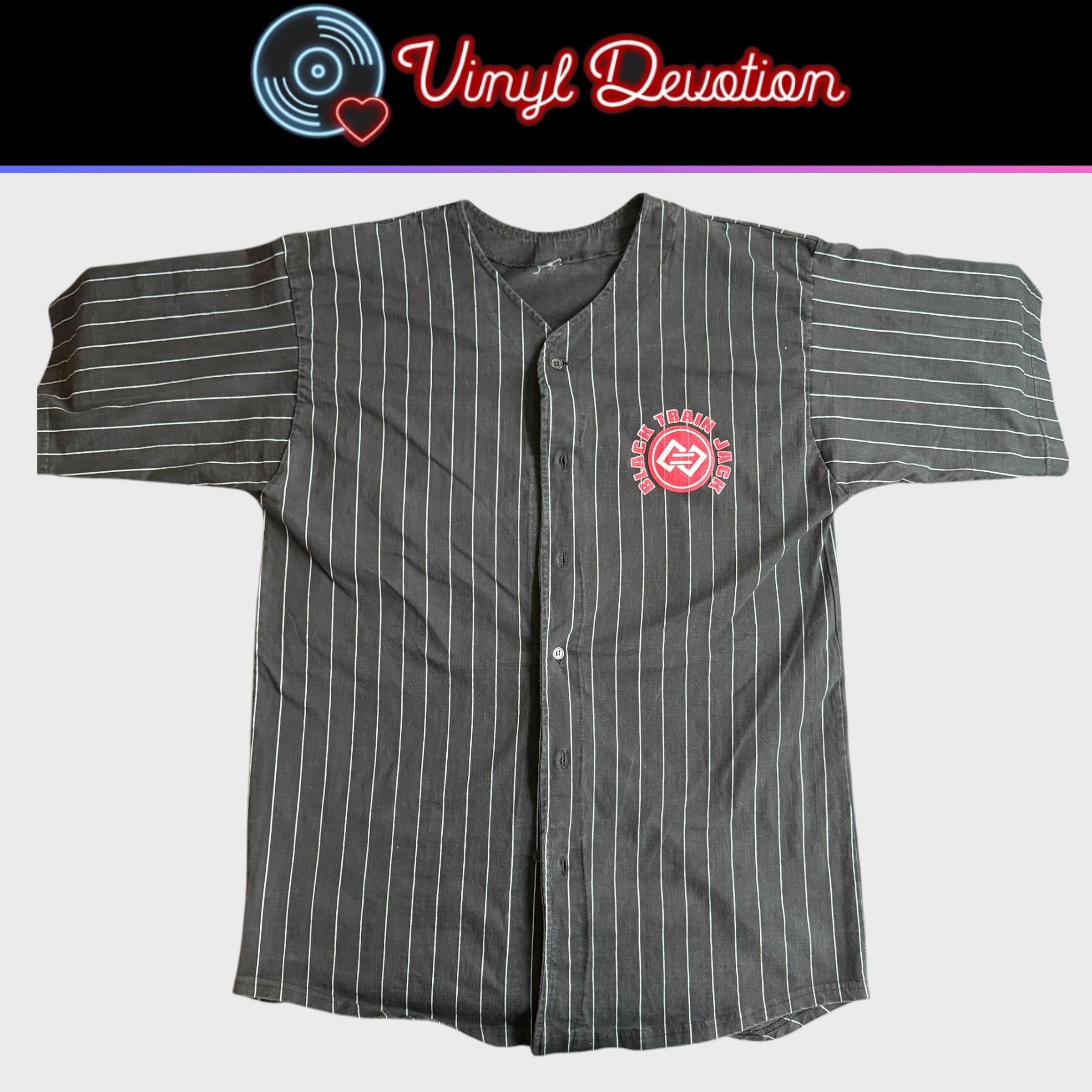 Black Train Jack Band Vintage Baseball Jersey Shirt Size XL NYC